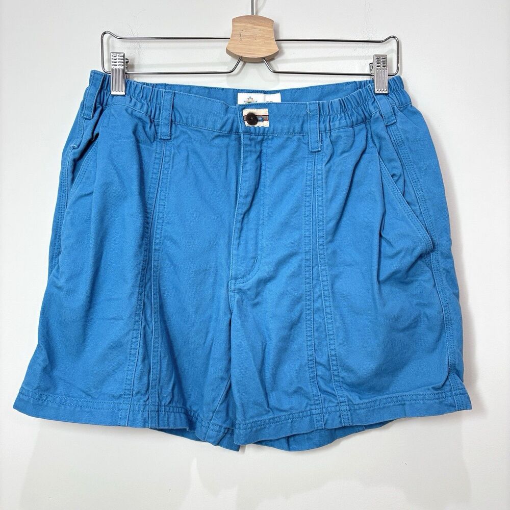The Territory Ahead Life of Riley Sunwashed Shorts Men M Blue Cotton Pleated VTG